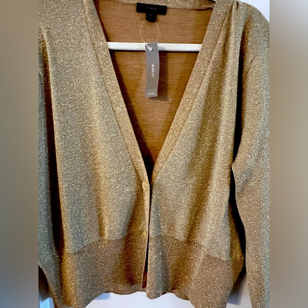 Brand New Gold J crew Cardigan